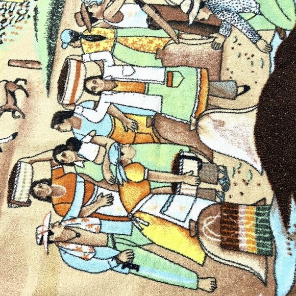 Hilasal Beach Towel by Edmundo Otoniel Native Art Scene El Salvador 31"× 65" - Picture 3 of 8